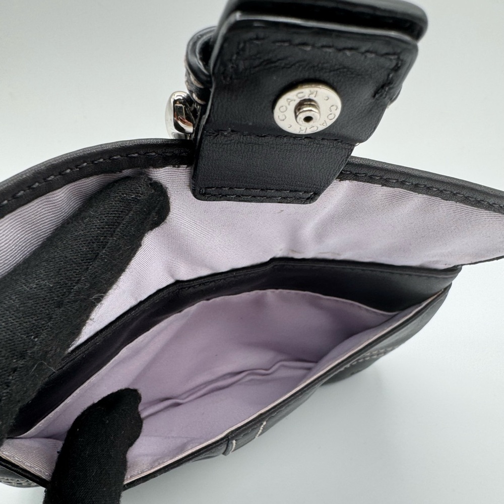 Coach Black SOHO Leather Wristlet with Buckle Detail | Very Good Condition - Picture 11 of 11